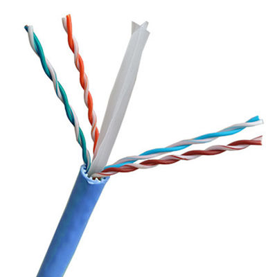 PVC İzolasyon Cat6a Lan Kablosu 500Mhz TIA568 C.2 Bakır CCA İletken Mavi