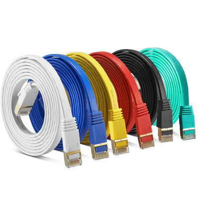 SFTP Korumalı Cat7 Yama Kablosu Düz Ethernet Çok Renkli Dayanıklı