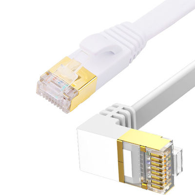 Beyaz Düz Düz Yama Kablosu PVC Kılıf Çok Amaçlı UTP Kalkanı