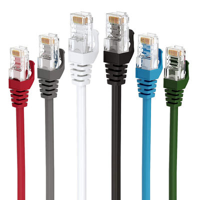 Yuvarlak 3m-100m UTP Cat 6 Yama Kablosu, Pratik Cat 6 Ethernet Yama Kablosu