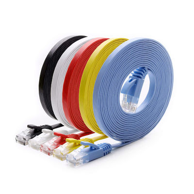 RJ45 8P8C ile Düz Ultra İnce Cat6 Yama Kabloları Çok Amaçlı