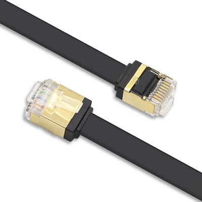Ultra İnce RJ45 Cat7 Yama Kablosu Düz Ağ Cat5e CAT6 LSZH Ceket