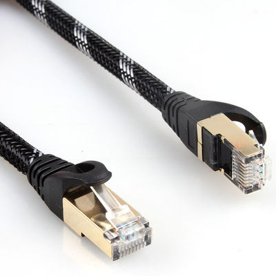 10Gbps Örgülü Ağ Kablosu, Gigabit Ethernet için RJ45 Cat 7 Kablosu