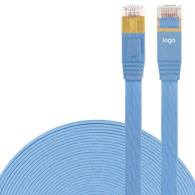 Kararlı 600MHz Cat 7 Ethernet Kablosu Düz, BC Mavi Pratik Cat7 SFTP Kablosu