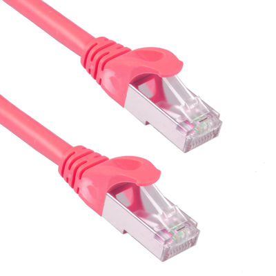 Doğrudan Gömme 6 Ft Cat7 Yama Kablosu Ağır Hizmet Su Geçirmez 26AWG 10 Gb Kırmızı