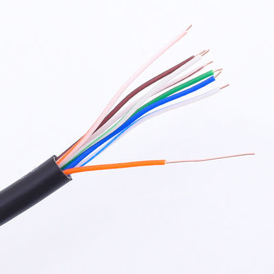 Bakır 24AWG Yama Kablosu Cat 5e, BC7/0.2 PVC Kılıf UTP Cat5e Yama Kablosu