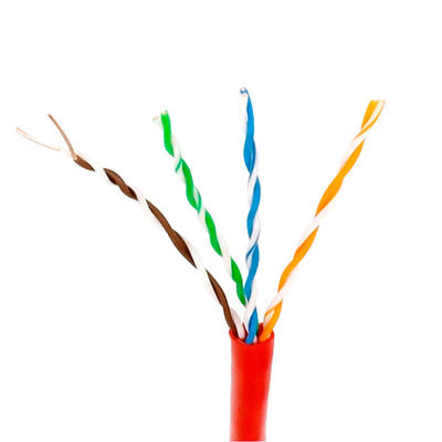 24AWG LSZH Düşük Duman Cat5e Kablosu, Sıfır Halojen Cat5e Dış Kablo 305m
