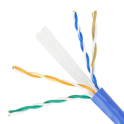 Saf Bakır Ethernet Cat6 Lan Kablosu 1000 Ft CU 4PR 23AWG 0.57mm İç Mekan İçin