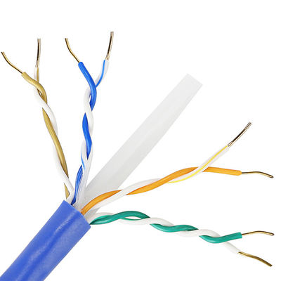 Saf Bakır Ethernet Cat6 Lan Kablosu 1000 Ft CU 4PR 23AWG 0.57mm İç Mekan İçin