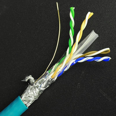 LSZH 23AWG Cat6 Ekranlı Kablo STP SSTP Yüksek Performanslı Saf Çıplak Bakır