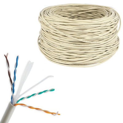Kapalı Gri Yama Kablosu UTP Cat 6, CU 4pr 0.55mm Saf Bakır LSZH CAT6 Kablo