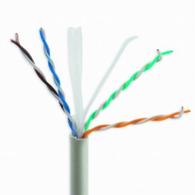 Kapalı Gri Yama Kablosu UTP Cat 6, CU 4pr 0.55mm Saf Bakır LSZH CAT6 Kablo