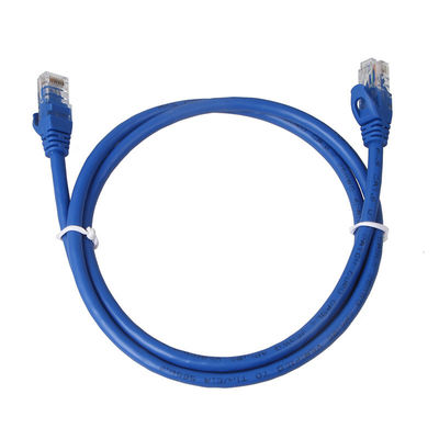 24AWG Mavi Cat6 Yama Kablosu BC7/0.2 UTP 8P8C Konnektörlü PVC Kılıf