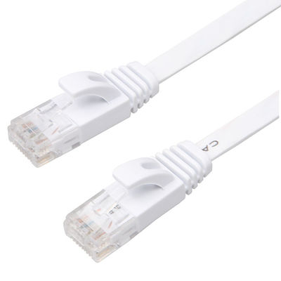 Modem Cat6 Katı Düz ​​Yama Kablosu Klipsli Yüksek Hızlı 30 AWG