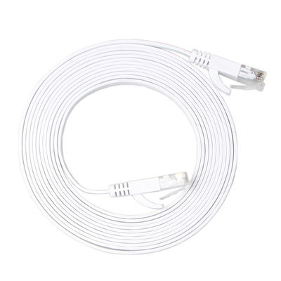 Modem Cat6 Katı Düz ​​Yama Kablosu Klipsli Yüksek Hızlı 30 AWG