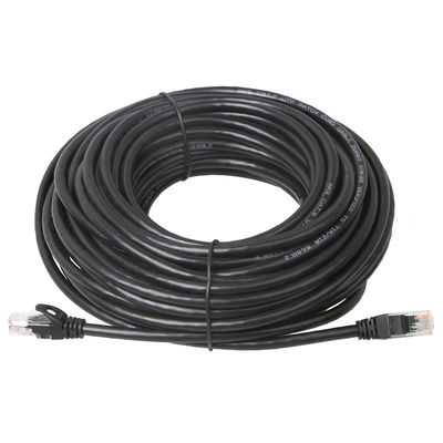 Gigabit Ethernet 650MHz 100W PoE RJ45 UTP için Siyah Cat6 Cat6a Yama Kablosu