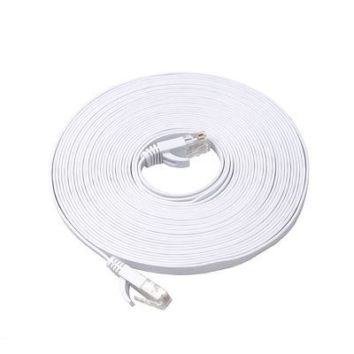 Dayanıklı İnce Düz Cat6a Yama Kablosu Yüksek Hızlı Gigabit Pratik