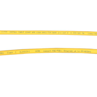 Kararlı 22AWG Cat6a S FTP Kablosu, 4 Çift LSHF LSOH Cat6a S/FTP LSZH