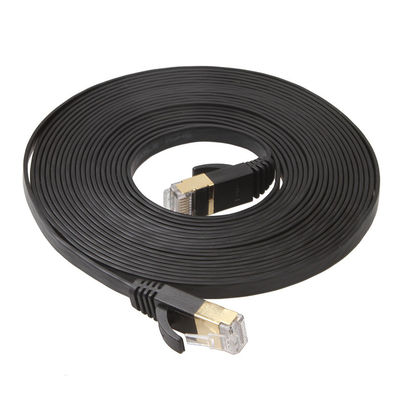 Cat6 UTP Ethernet Lan Kabloları Bilgisayar İçin Düz Kısa Siyah Renk