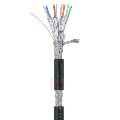 SFTP Dış Mekan Cat7 Lan Kablosu Çift Ekranlı CCA 28AWG Çok Renkli