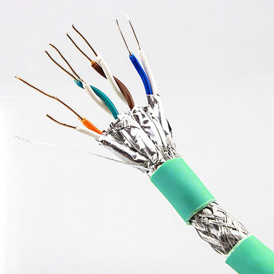 OEM Ağ Cat7 Lan Kablosu Yüksek Hızlı 20Gbps 24AWG BC S/FTP PVC Kılıf 4 Çift