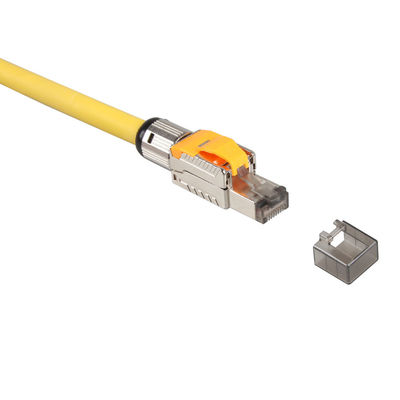 LSZH Ethernet Cat 8 Lan Kablosu S/FTP 22AWG Çift Ekranlı Sarı Renk