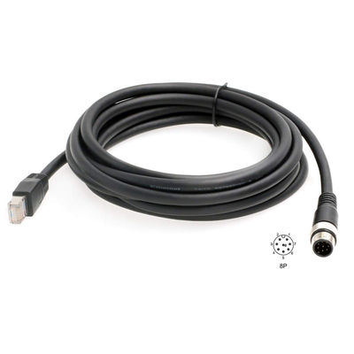 Fieldbus Sensörü için ROHS Cat6 Endüstriyel Ethernet Kablosu M12 D Kodu 8 Pin - RJ45