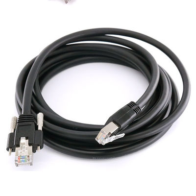 Cat6A Kamera Endüstriyel Ethernet Kablosu S/FTP RJ45 8P Kilit Vidalı GigE
