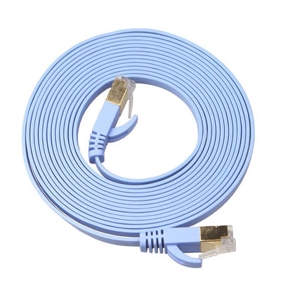 Altın Korumalı Snagless Rj45 Konnektörlü 4 Ft Cat6 Düz Ethernet Lan Kabloları Mavi