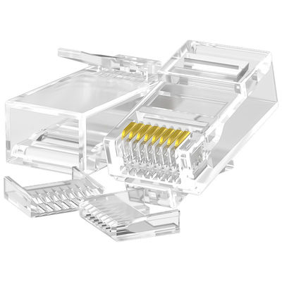 Dayanıklı PC RJ45 Cat6 Konektörü, 8P8C Korumalı CAT6 UTP Konektörü