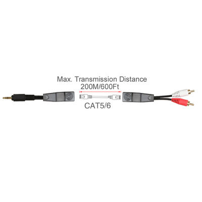 RCA Ses Sinyali 3.5 MM Stereo Kablo Kırmızı Beyaz Renk Fit Cat5 Cat6 Cat7 Cat8
