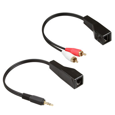 RCA Ses Sinyali 3.5 MM Stereo Kablo Kırmızı Beyaz Renk Fit Cat5 Cat6 Cat7 Cat8