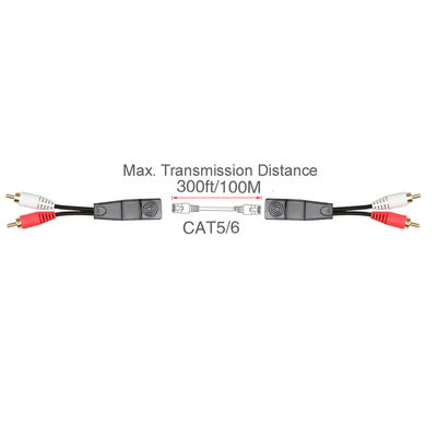 Cat7 Cat8 Özel Tel Tertibatları Stereo 2 RCA'dan Stereo 2 RCA'ya Çıplak Bakır
