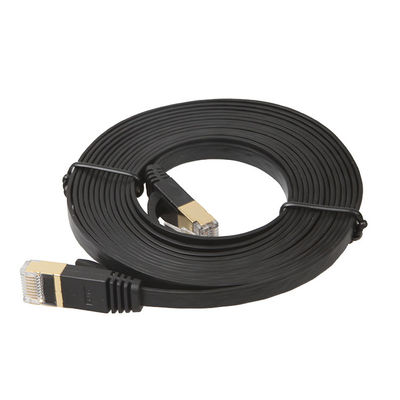 Cat6 UTP Ethernet Lan Kabloları Bilgisayar İçin Düz Kısa Siyah Renk