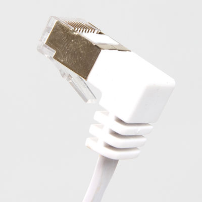 Beyaz Düz Düz Yama Kablosu PVC Kılıf Çok Amaçlı UTP Kalkanı