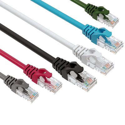 Yuvarlak 3m-100m UTP Cat 6 Yama Kablosu, Pratik Cat 6 Ethernet Yama Kablosu