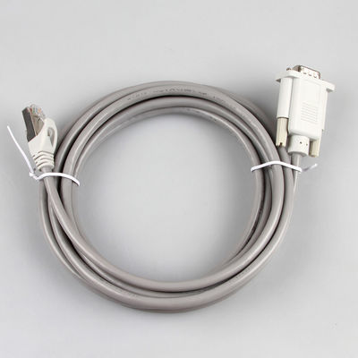 CAT5E Ethernet Endüstriyel Kablo Demeti 26AWG 8P8C RJ45 - DB9 Dişi Gri Renk