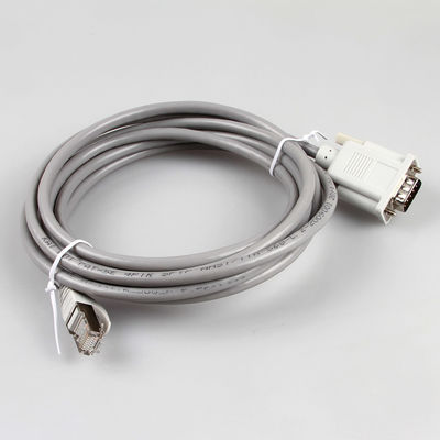 CAT5E Ethernet Endüstriyel Kablo Demeti 26AWG 8P8C RJ45 - DB9 Dişi Gri Renk