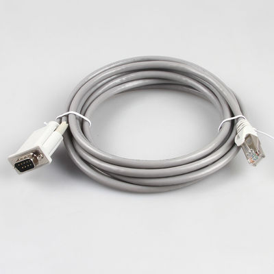 CAT5E Ethernet Endüstriyel Kablo Demeti 26AWG 8P8C RJ45 - DB9 Dişi Gri Renk