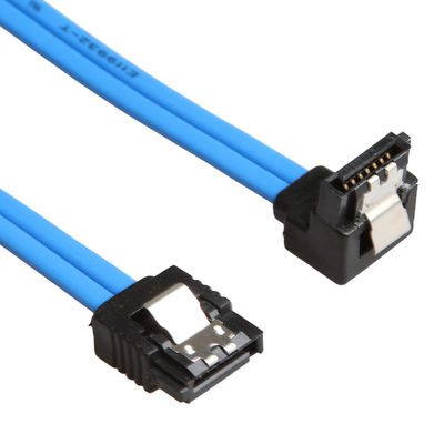 Mavi Pratik SATA 3 6GB S Kablo Kilitleme Mandallı Düz ​​90 Derece Fiş