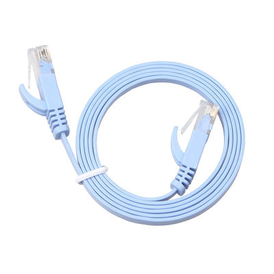 CAT 6 Ağ Düz Bağlantı Kablosu Mavi 0,5 m 1 m 2 m ila 100 m Bant Genişliği 350 MHz