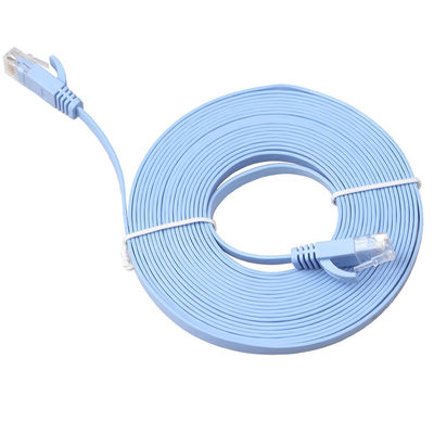 CAT 6 Ağ Düz Bağlantı Kablosu Mavi 0,5 m 1 m 2 m ila 100 m Bant Genişliği 350 MHz
