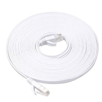 Dış Mekan İç Mekan Cat6 Yama Kablosu 100 Ft 10Gbps İnce Düz Dayanıklı