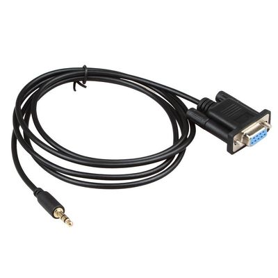 Siyah RS232 Kablo Demeti Kablosu DB9Pin Dişi - DC 3.5mm Kararlı