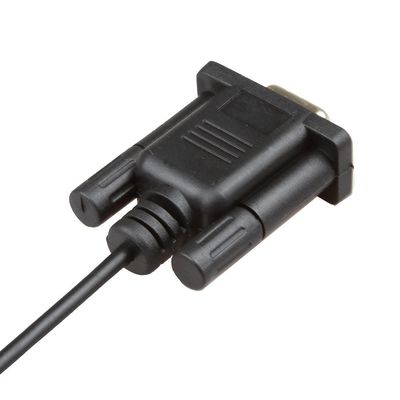 Siyah RS232 Kablo Demeti Kablosu DB9Pin Dişi - DC 3.5mm Kararlı