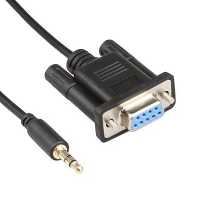 Siyah RS232 Kablo Demeti Kablosu DB9Pin Dişi - DC 3.5mm Kararlı