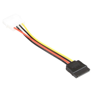 Erkek Dişi Y SATA Sabit Disk Kablo Ayırıcı Molex 4 Pin Dayanıklı