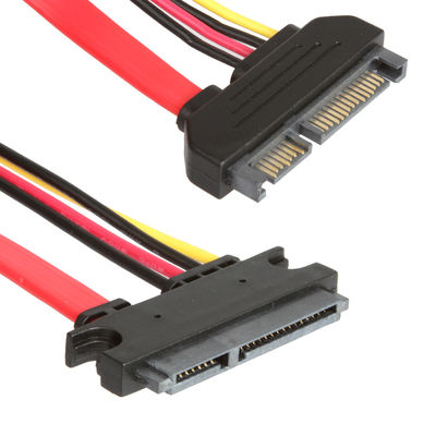 HDD için Sabit Uzatma SATA 3 Kablosu, Erkek - Dişi 7 + 15 Pin SATA 3.0 6gbps