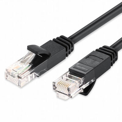 RJ45 Erkek Konnektörlü Siyah CCA UTP FTP Cat5e Yama Kablosu kablosu