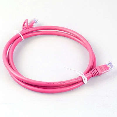 26AWG FTP UTP Cat6a Yama Kablosu 4 Çift Kırmızı Renkli Çok Amaçlı
